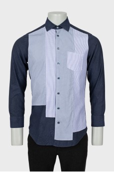 Men's shirt with combined print