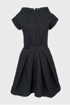 Black lurex dress