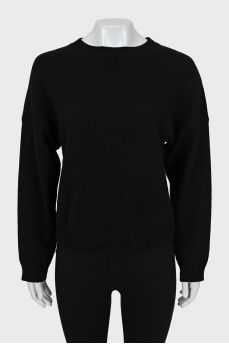 Crop cashmere sweater with tag