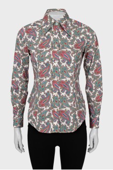 Paisley Print Fitted Shirt