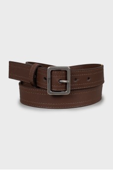 Brown leather belt