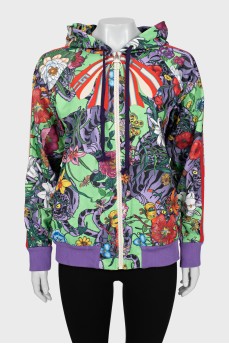 Floral Print Sports Jacket