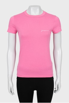 Pink slim fit t-shirt