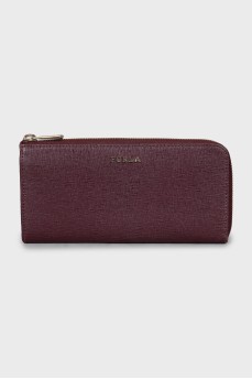 Purple leather wallet