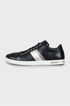 Men's sneakers with perforated leather