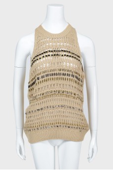Knitted beige top