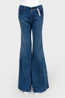 Blue flared jeans