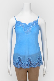 Top on straps with lace