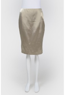 Golden silk skirt