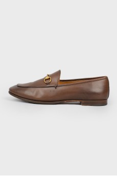 Leather brown loafers