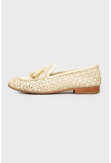 Perforated leather loafers