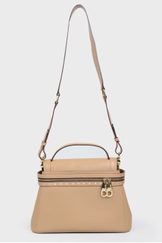 Beige bag from eco-leather