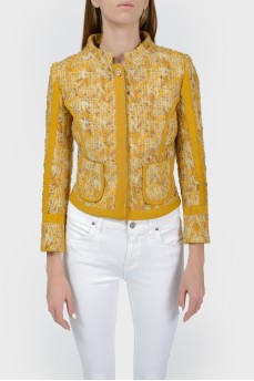 Yellow tweed jacket