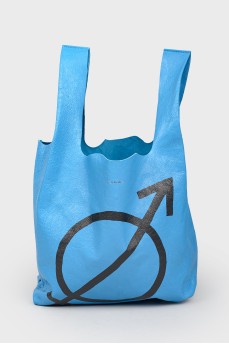 The blue bag is shopper
