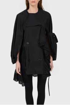Black asymmetric jacket