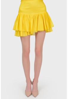 Mini-skirt with ruffles tag