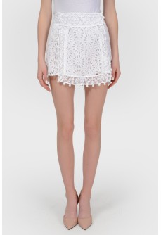 Openwork skirt mini with tag