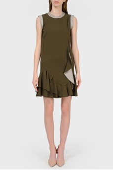 Khaki color dress with tag