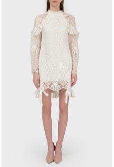 Lace milk dress with tag