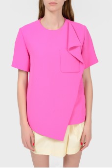 TOP neon-pink with an asymmetric bottom