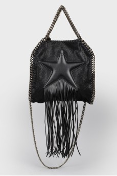 Falabella bag with a leather star and fringe
