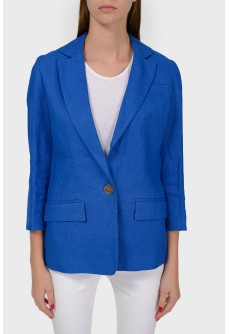 Single-breasted blazer with button slit