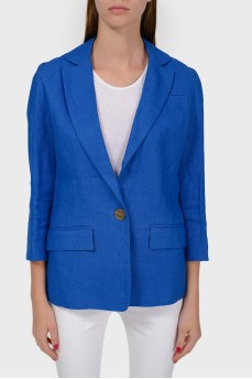Single-breasted blazer with button slit