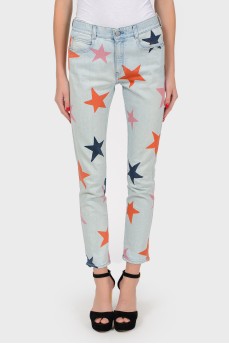 Blue jeans with stars
