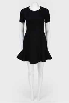 Black dress with a cut waist