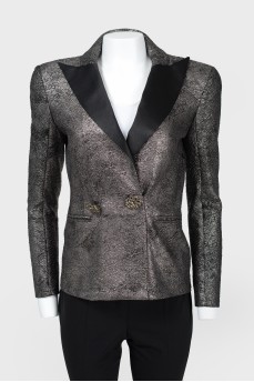 Jacket with stone buttons