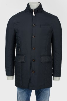 Long jacket with patch pockets