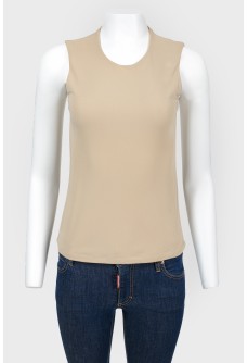 Silk basic top with wide straps