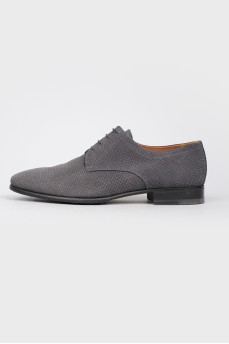 Gray men's nubuck shoes