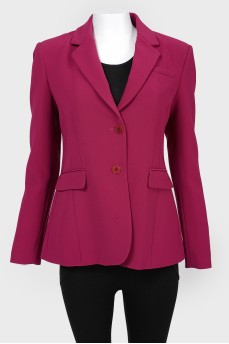 Fitted jacket with tag pockets
