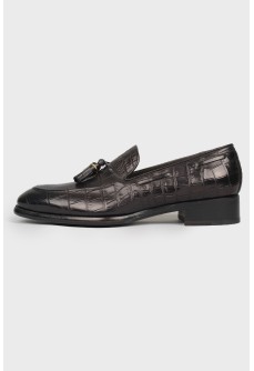 Loafers for men with structured leather