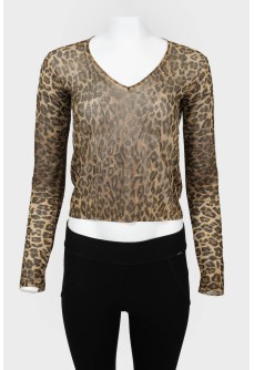 Vintage Leopard Long Sleeve Top