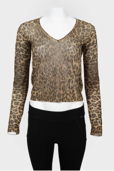 Vintage Leopard Long Sleeve Top