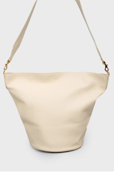 A bag with a round bottom on a belt
