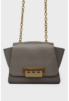 Handbag with accessories in bronze