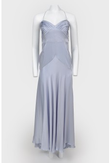 Floor-length dress with thin straps
