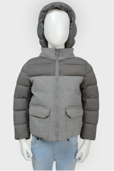 Children's jacket with a detachable hood