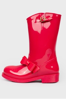 Rubber boots with a bow