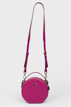 Round handbag on a long strap