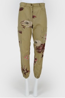 Floral jogging trousers