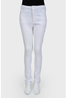Skinny Jeans White High Rise