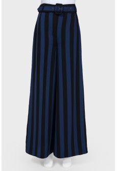 Stripes wide trousers