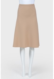 Sand-coloured A-line skirt with tag