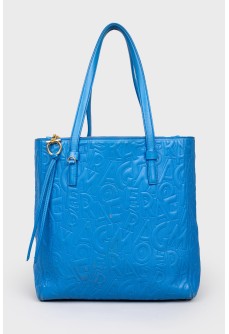 Blue leather bag