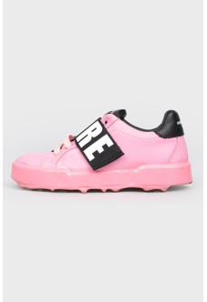 Velcro children\'s pink sneakers