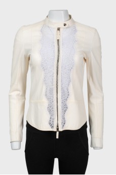 White jacket with lace